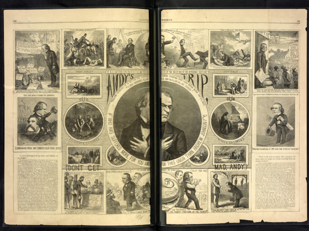 Öffne ein Comic-Heft mit farbenfrohen Illustrationen von Charakteren und Szenen, begleitet von Text.