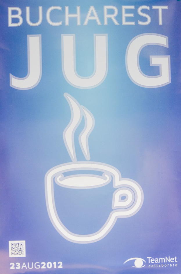 Ein Prospekt mit dem Logo eines Unternehmens und einem Bild einer Tasse.