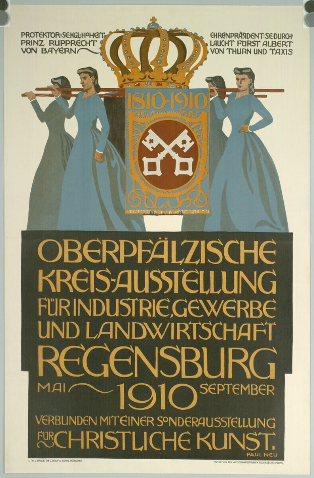Plakat zur deutschen Revolution von 1910, das eine Gruppe von Menschen und eine Krone zeigt und Text enthält, der Details zum Ereignis liefert.